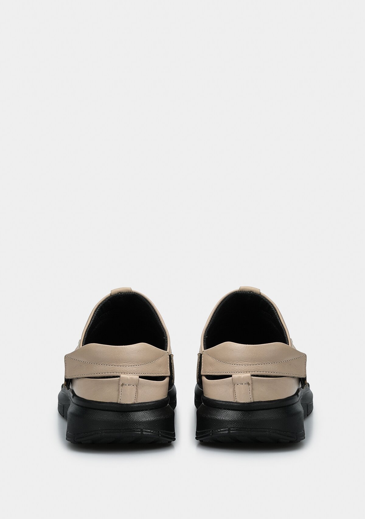 Vizon Deri Erkek Konfor Sandalet