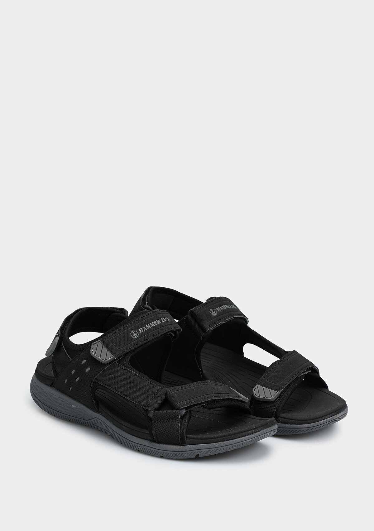 Siyah Erkek Düz Sandalet