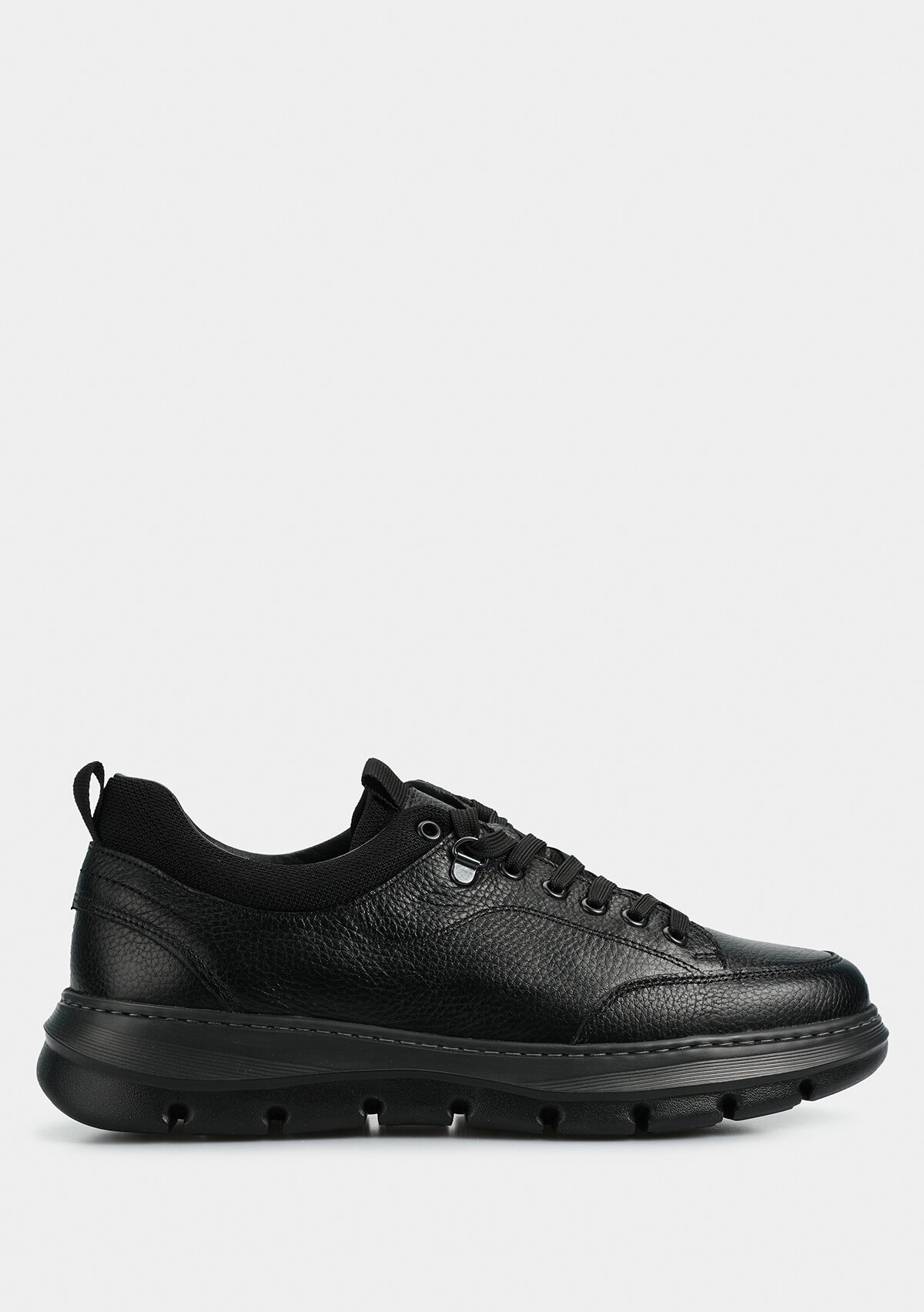 Siyah Deri Erkek Sneaker