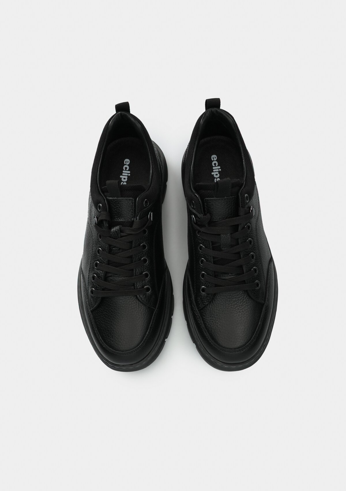 Siyah Deri Erkek Sneaker