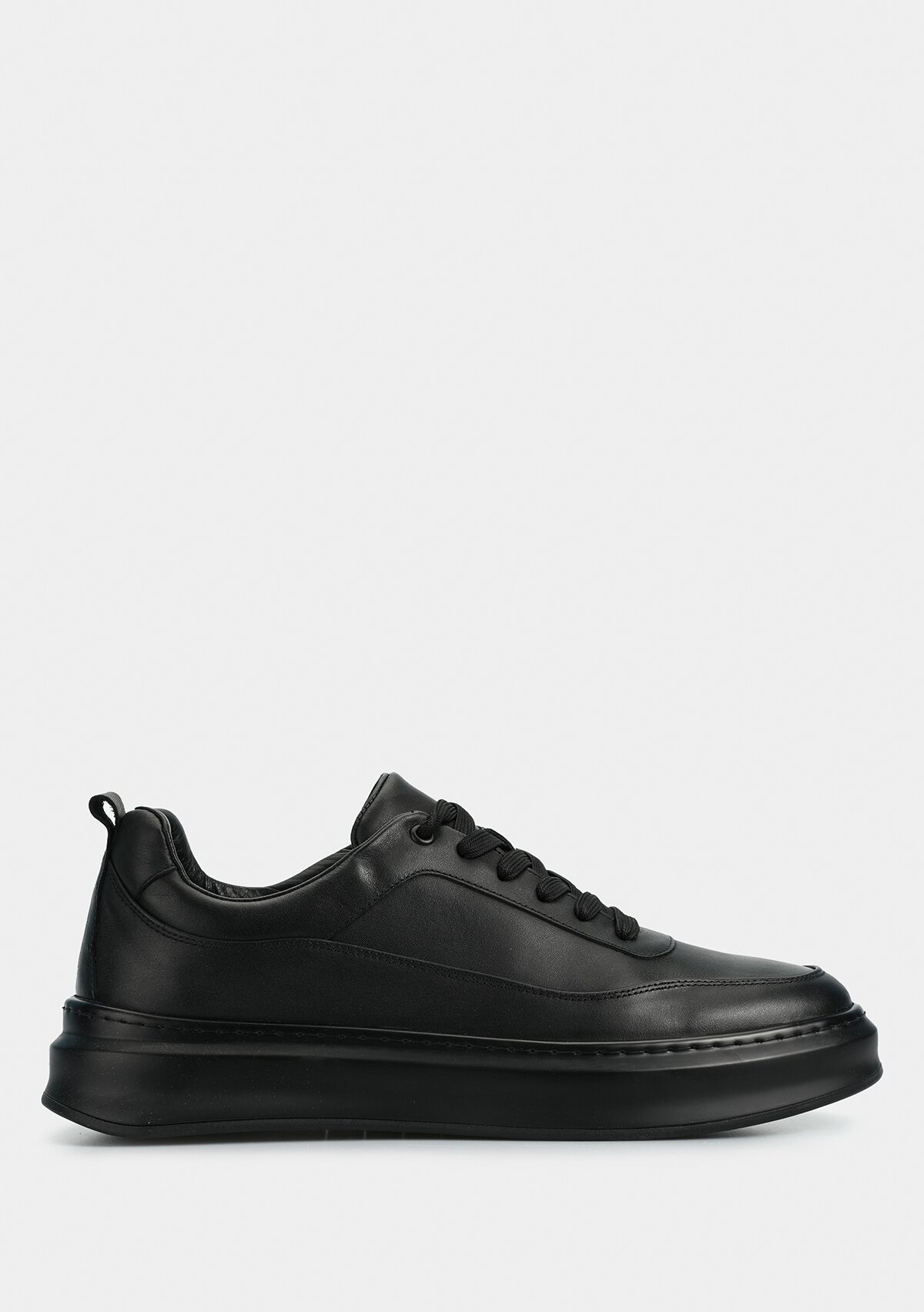 Siyah Deri Erkek Sneaker