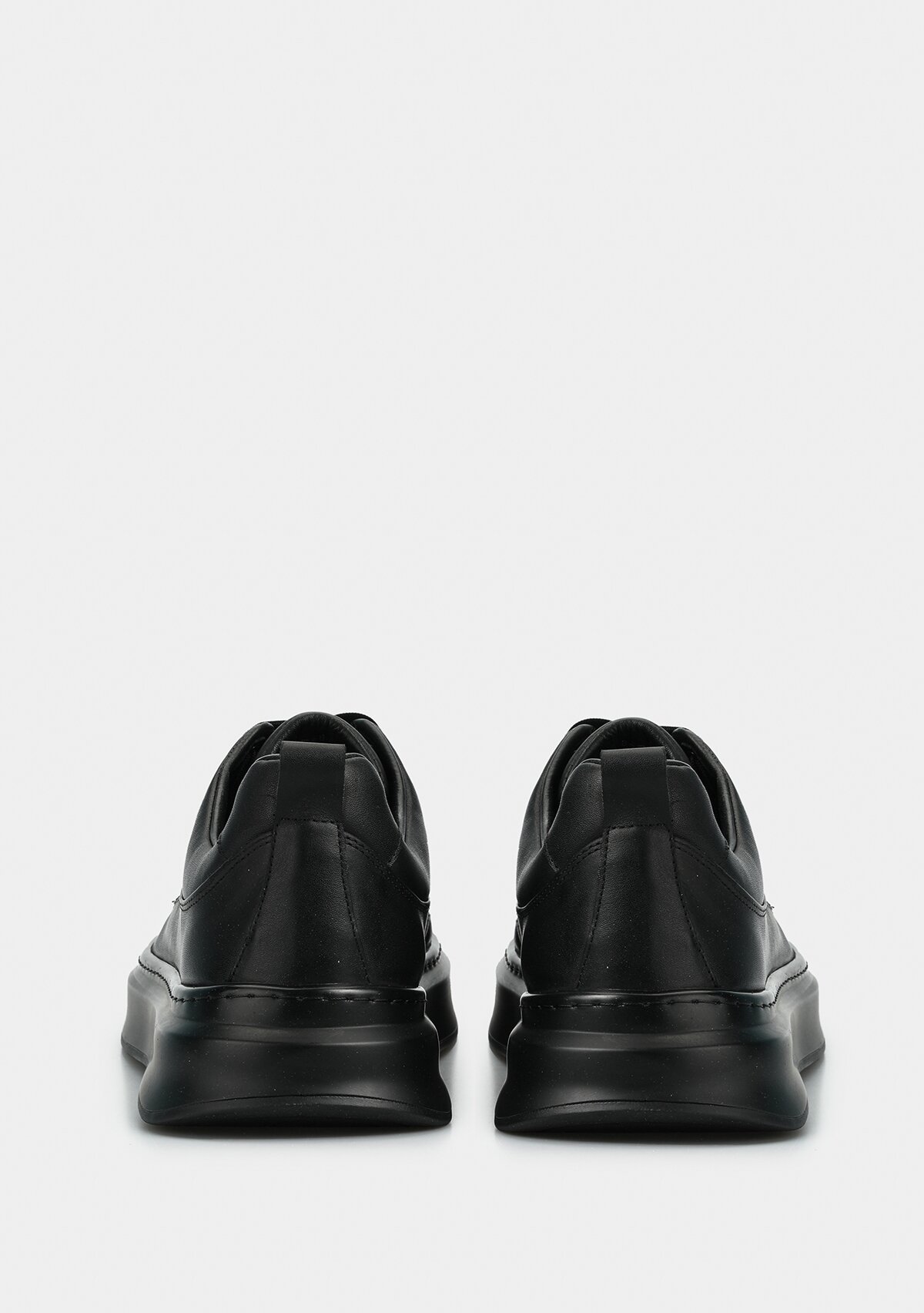 Siyah Deri Erkek Sneaker