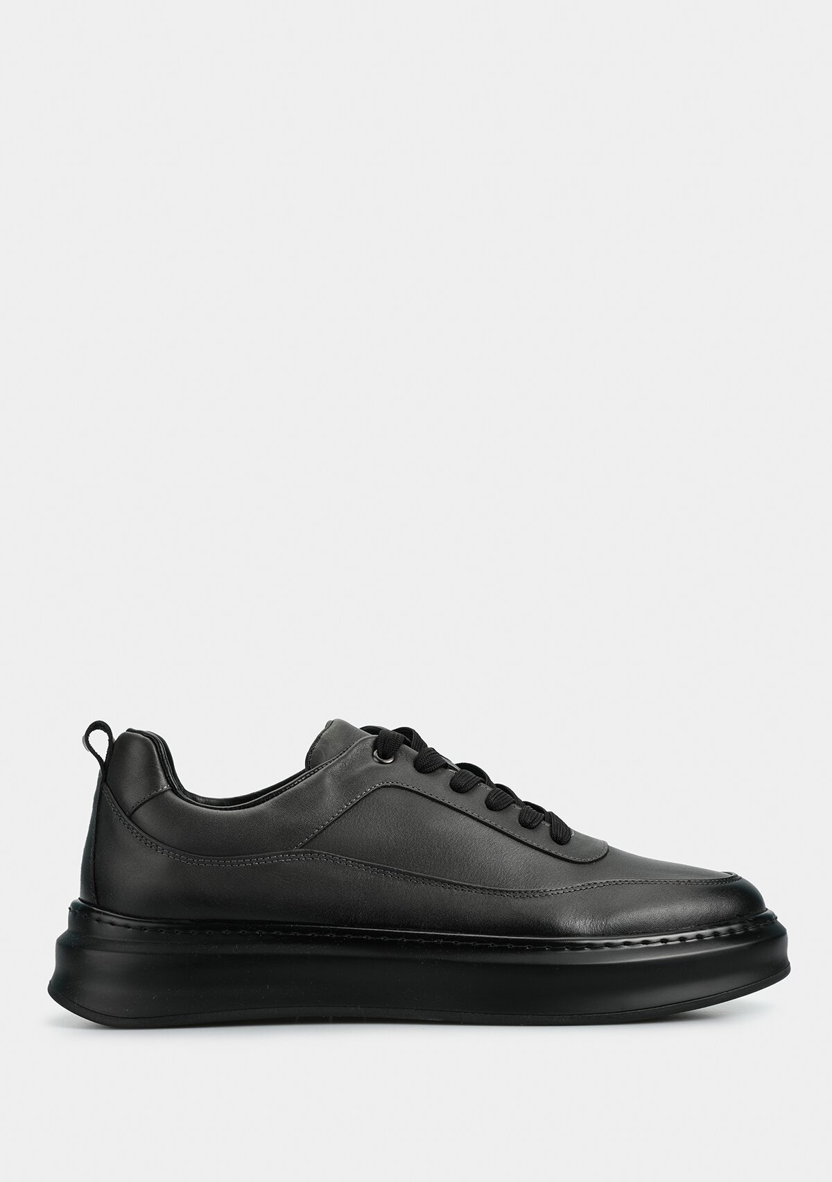 Gri Deri Erkek Sneaker