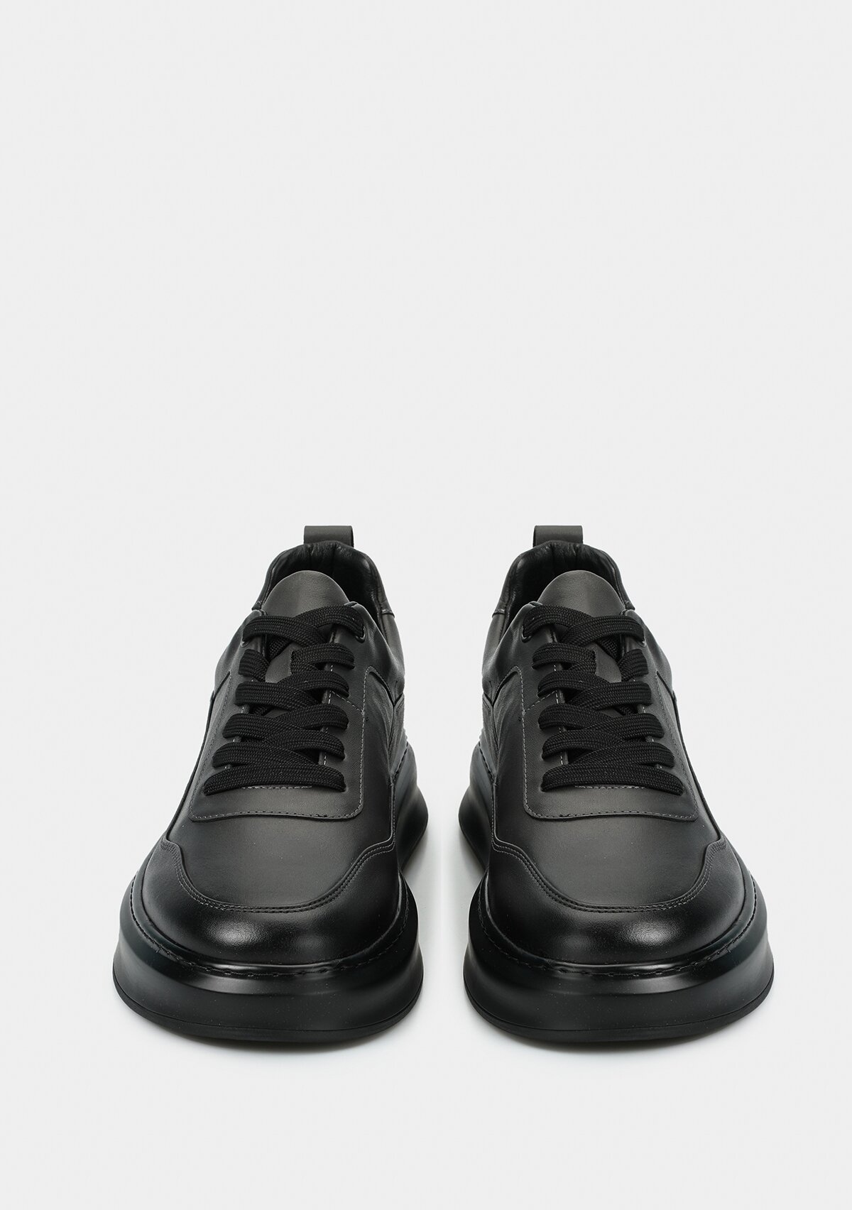 Gri Deri Erkek Sneaker