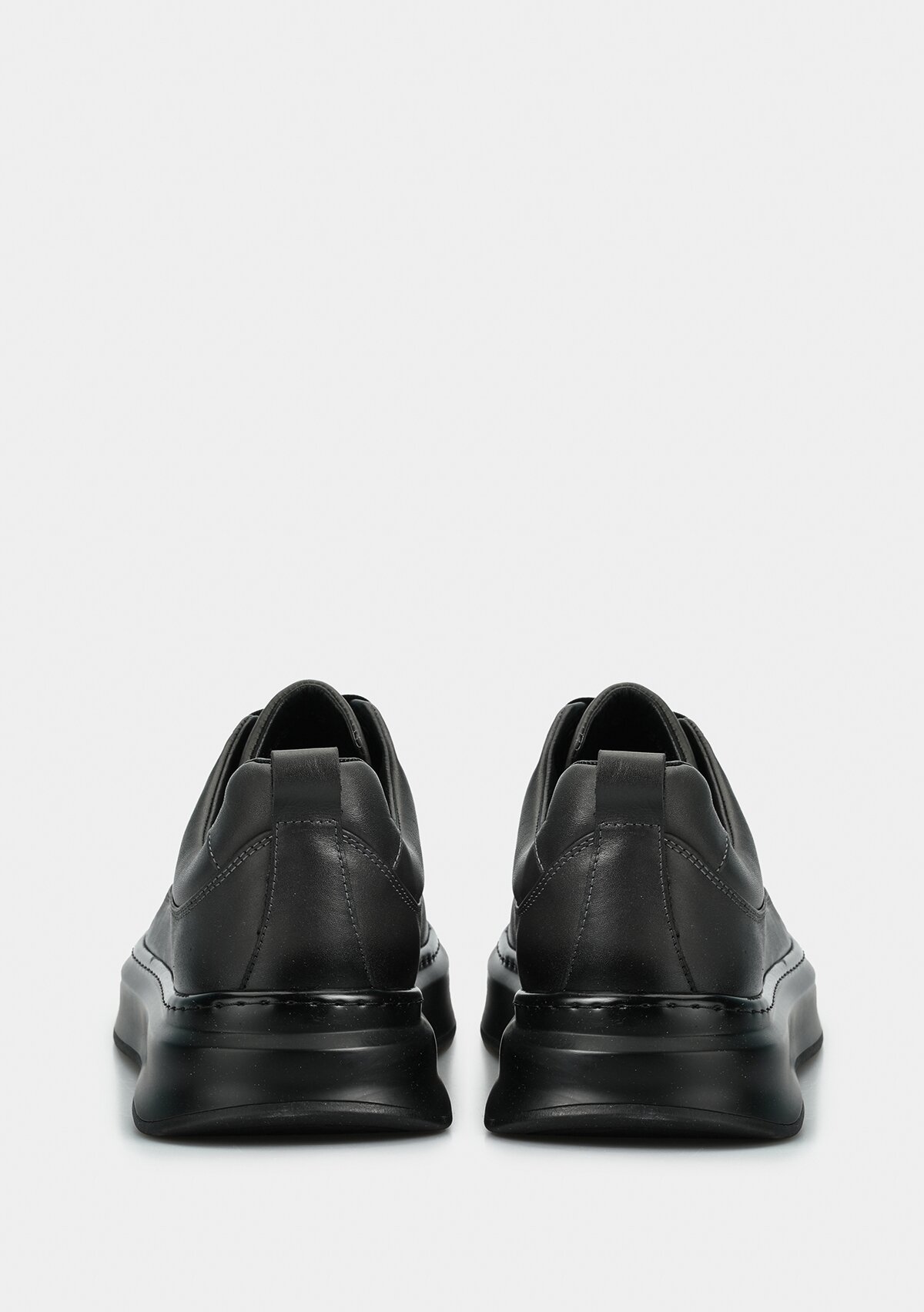 Gri Deri Erkek Sneaker
