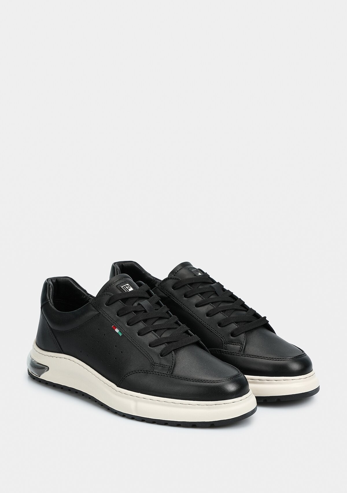 Siyah Deri Erkek Sneaker