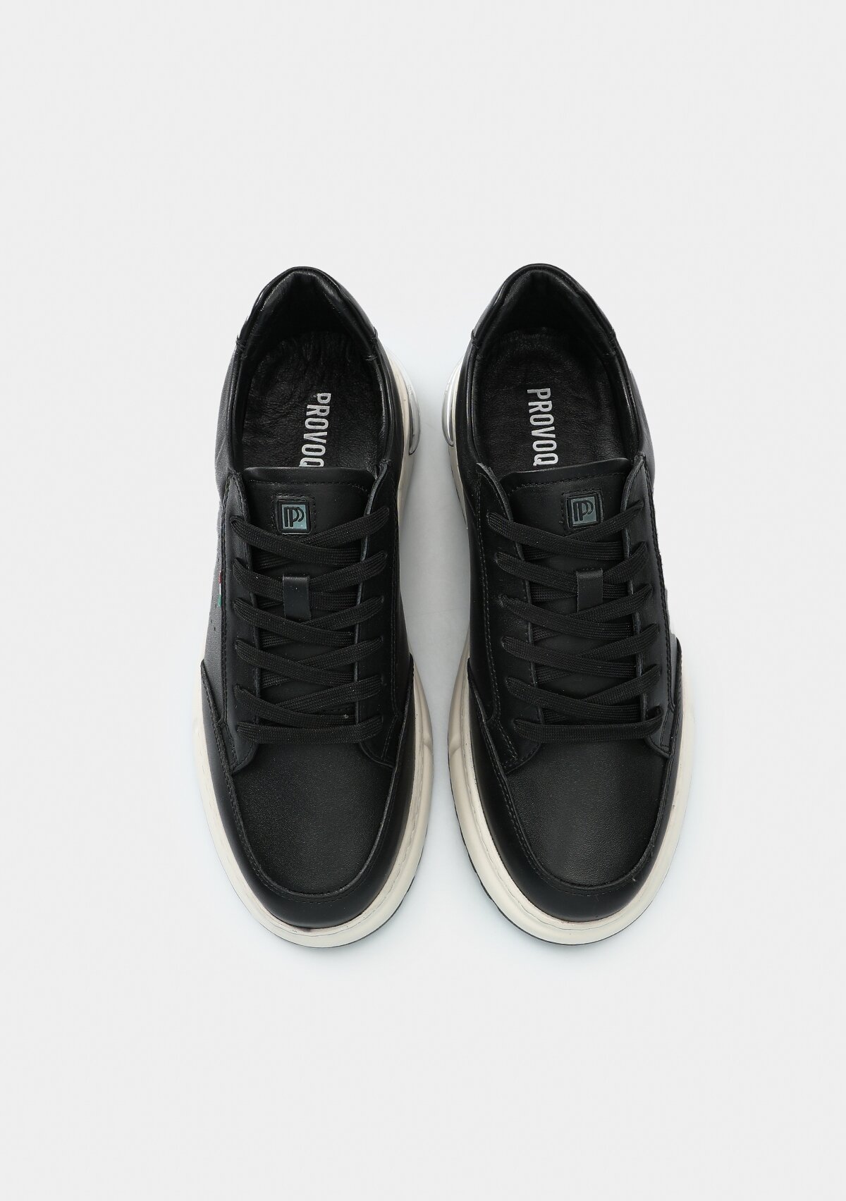 Siyah Deri Erkek Sneaker