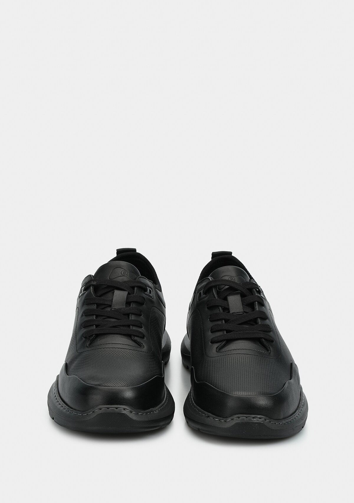 Siyah Deri Erkek Sneaker