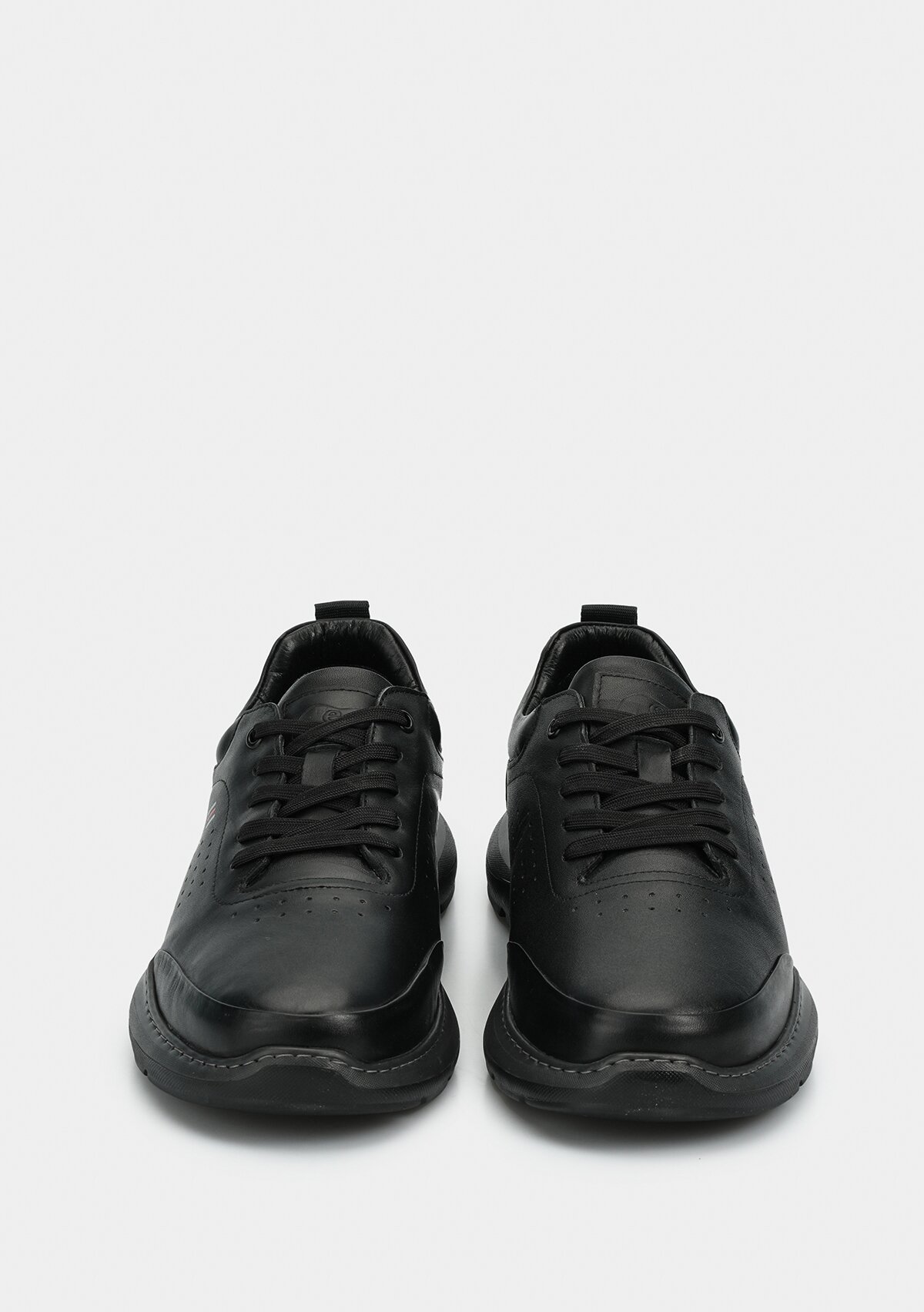 Siyah Deri Erkek Sneaker