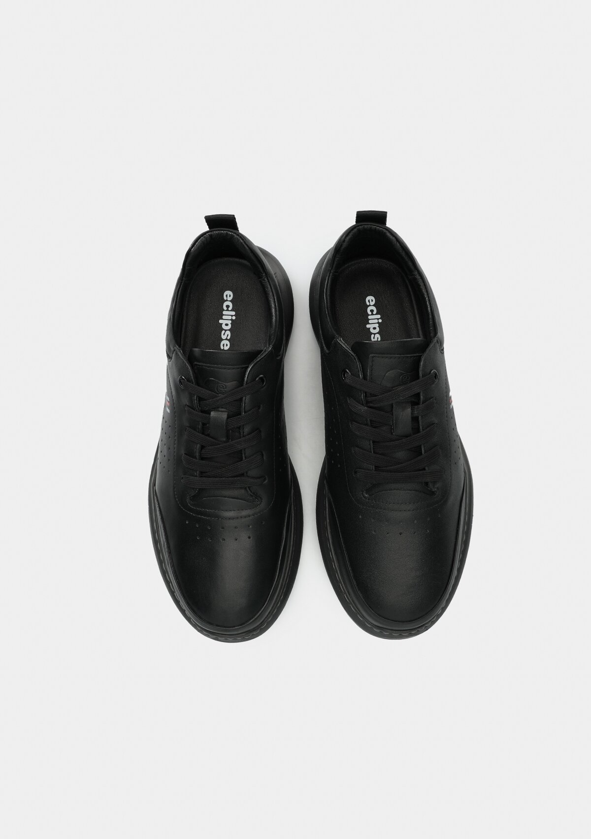 Siyah Deri Erkek Sneaker