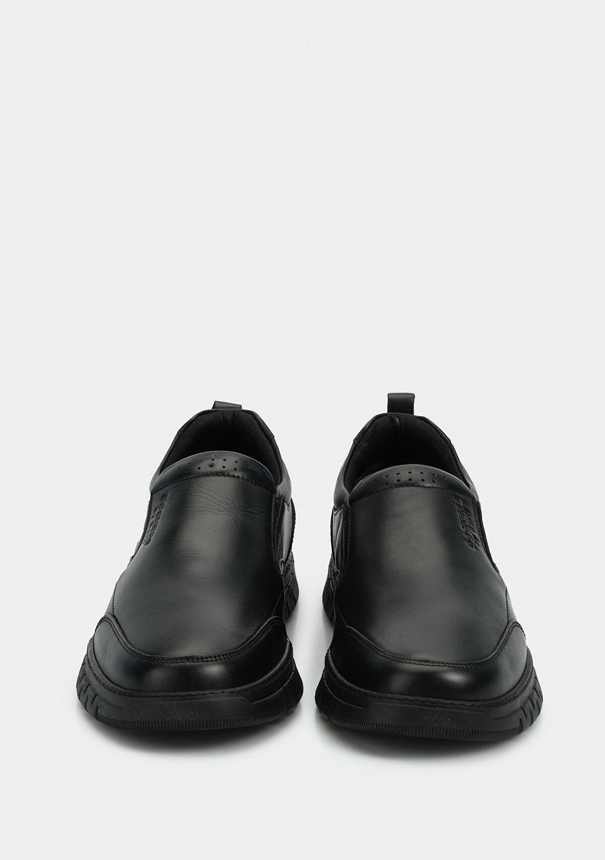 Siyah Deri Erkek Sneaker