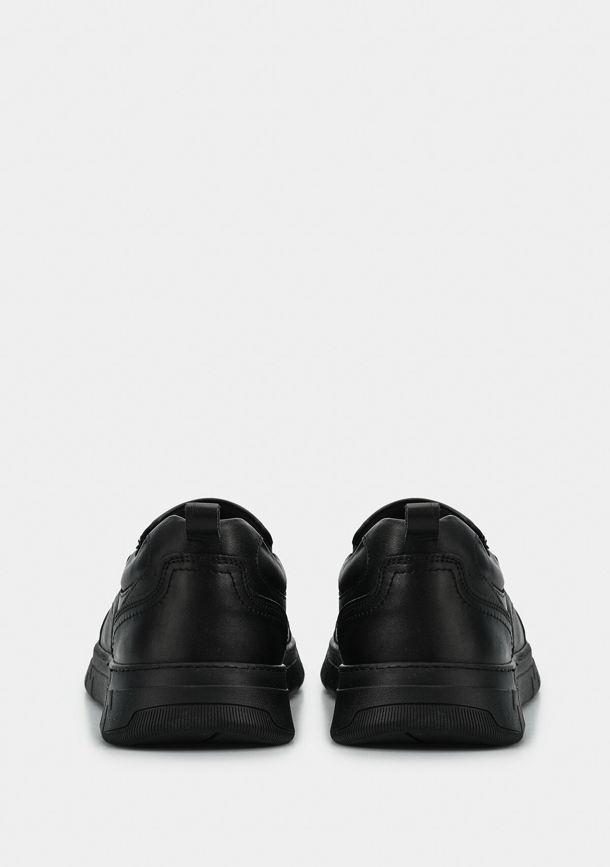 Siyah Deri Erkek Sneaker