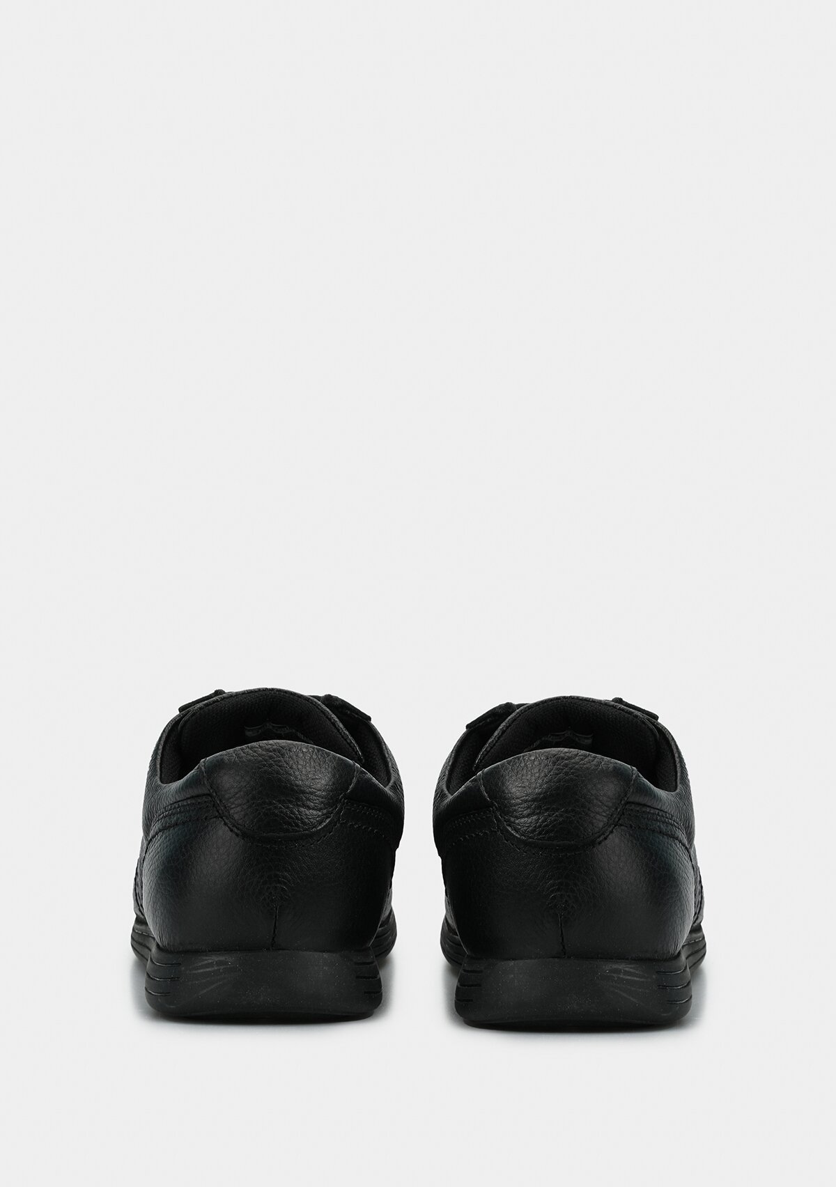 Siyah Deri Erkek Sneaker