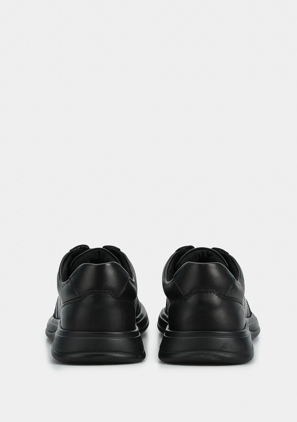 Siyah Deri Erkek Sneaker