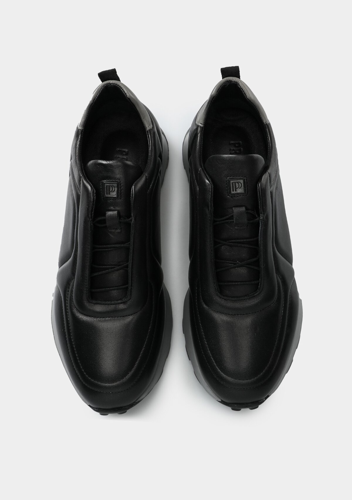 Siyah Deri Erkek Sneaker