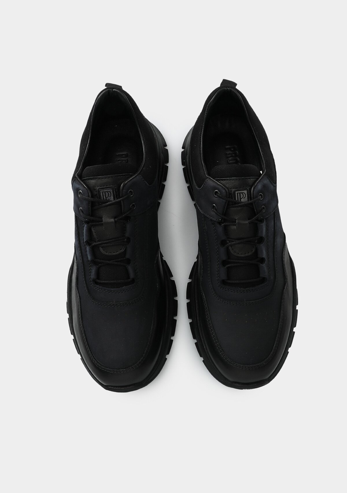Siyah Deri Erkek Sneaker