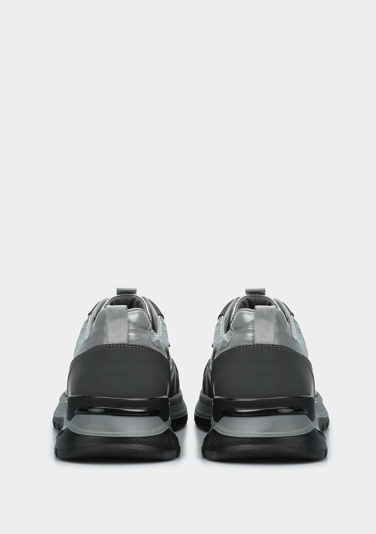 Gri Deri Erkek Sneaker