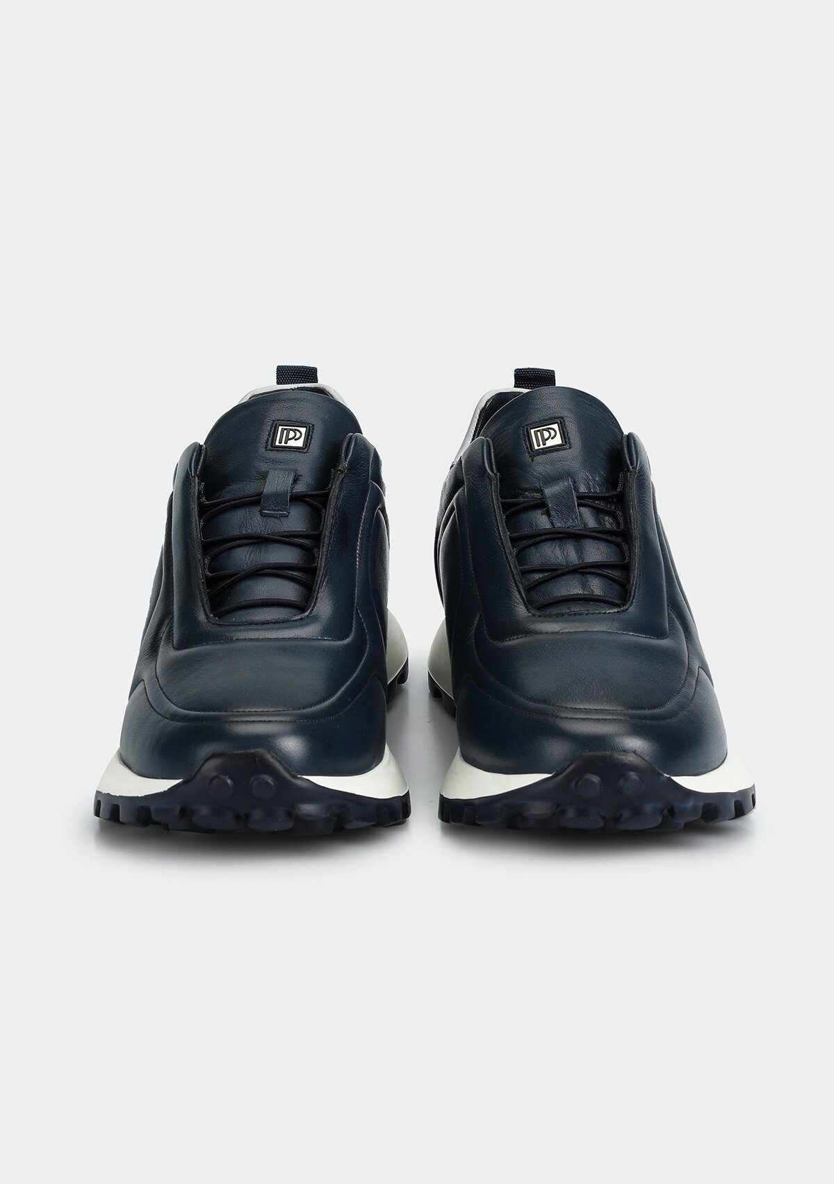 Lacivert Deri Erkek Sneaker