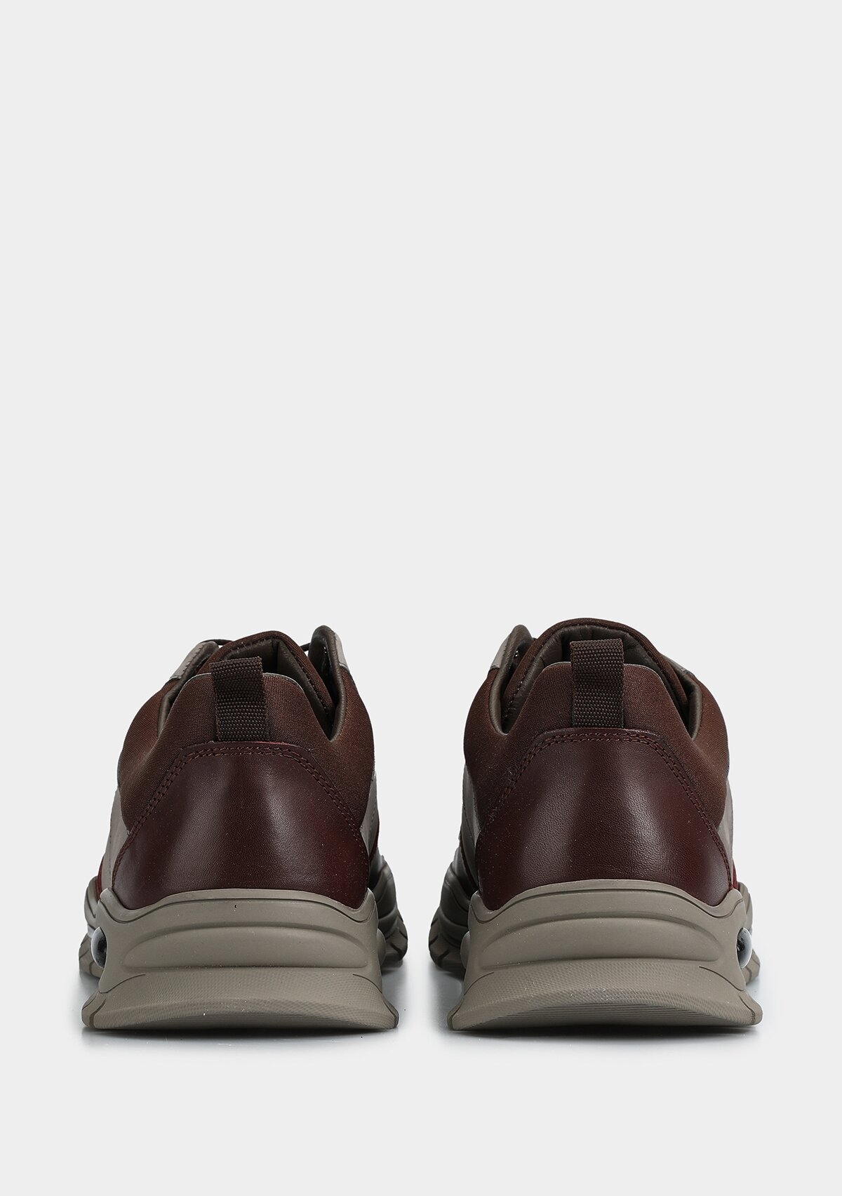 Gri Deri Erkek Sneaker