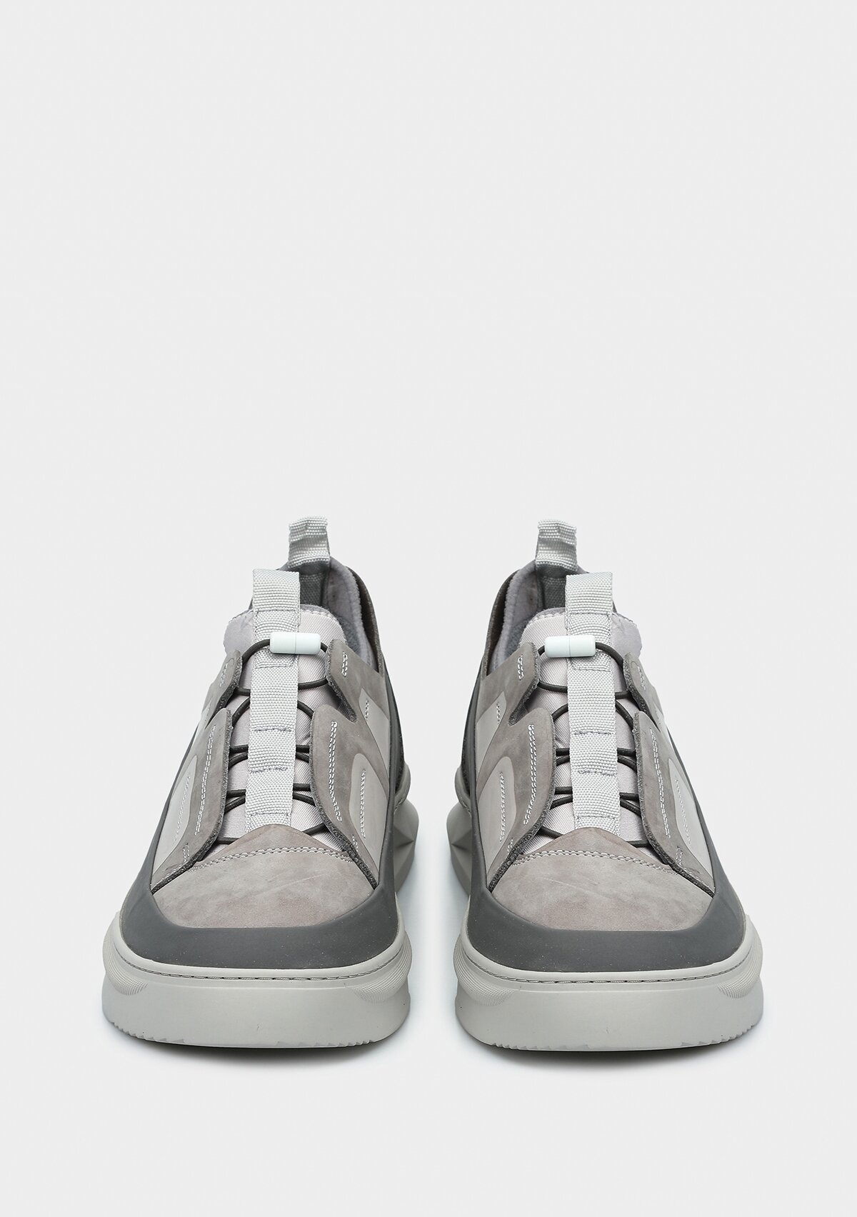 Gri Deri Erkek Sneaker