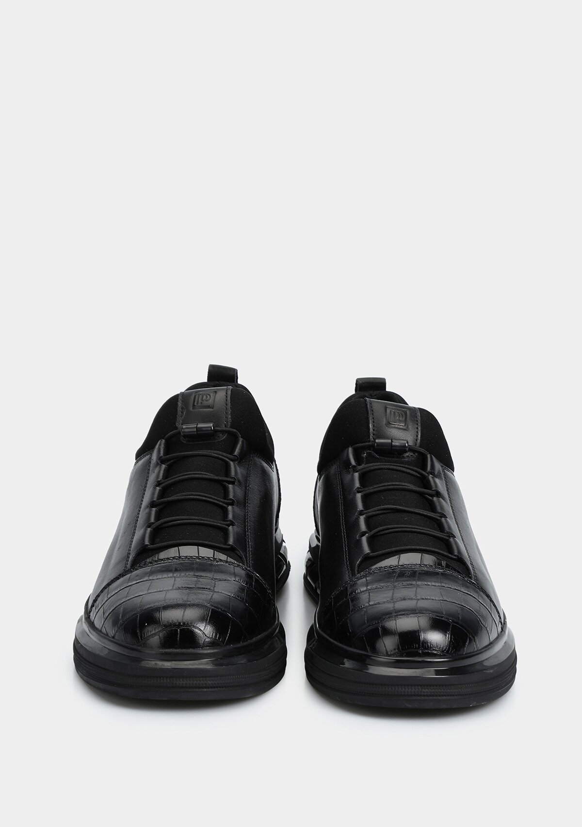 Siyah Deri Erkek Sneaker