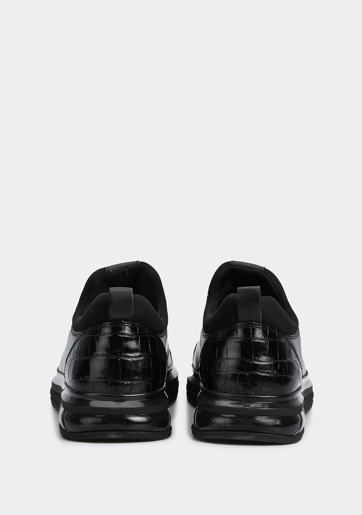 Siyah Deri Erkek Sneaker