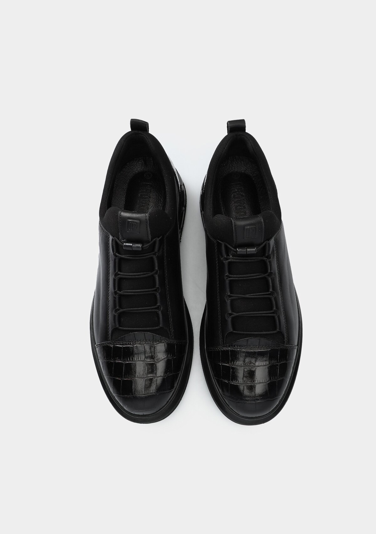 Siyah Deri Erkek Sneaker