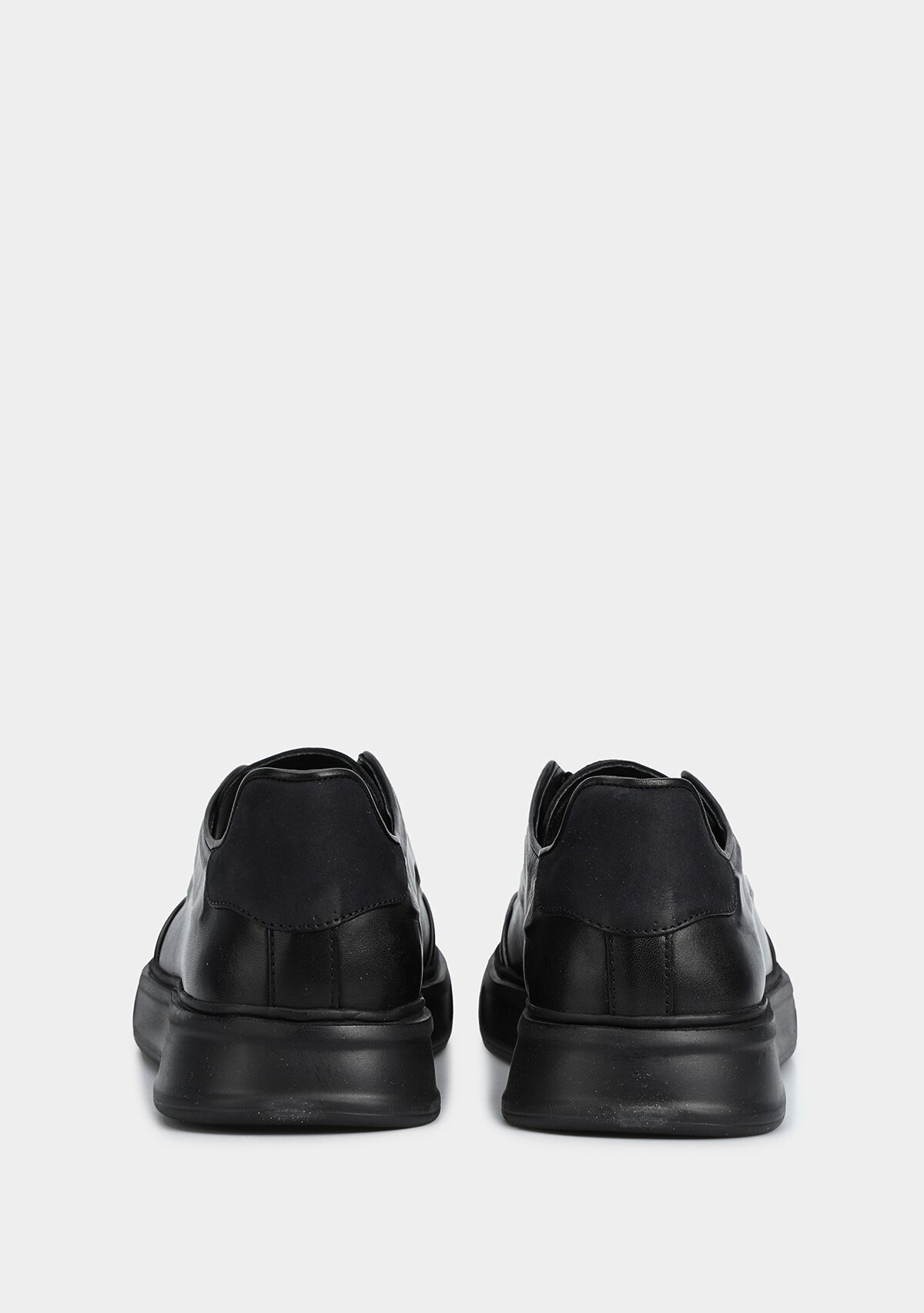 Siyah Deri Erkek Sneaker