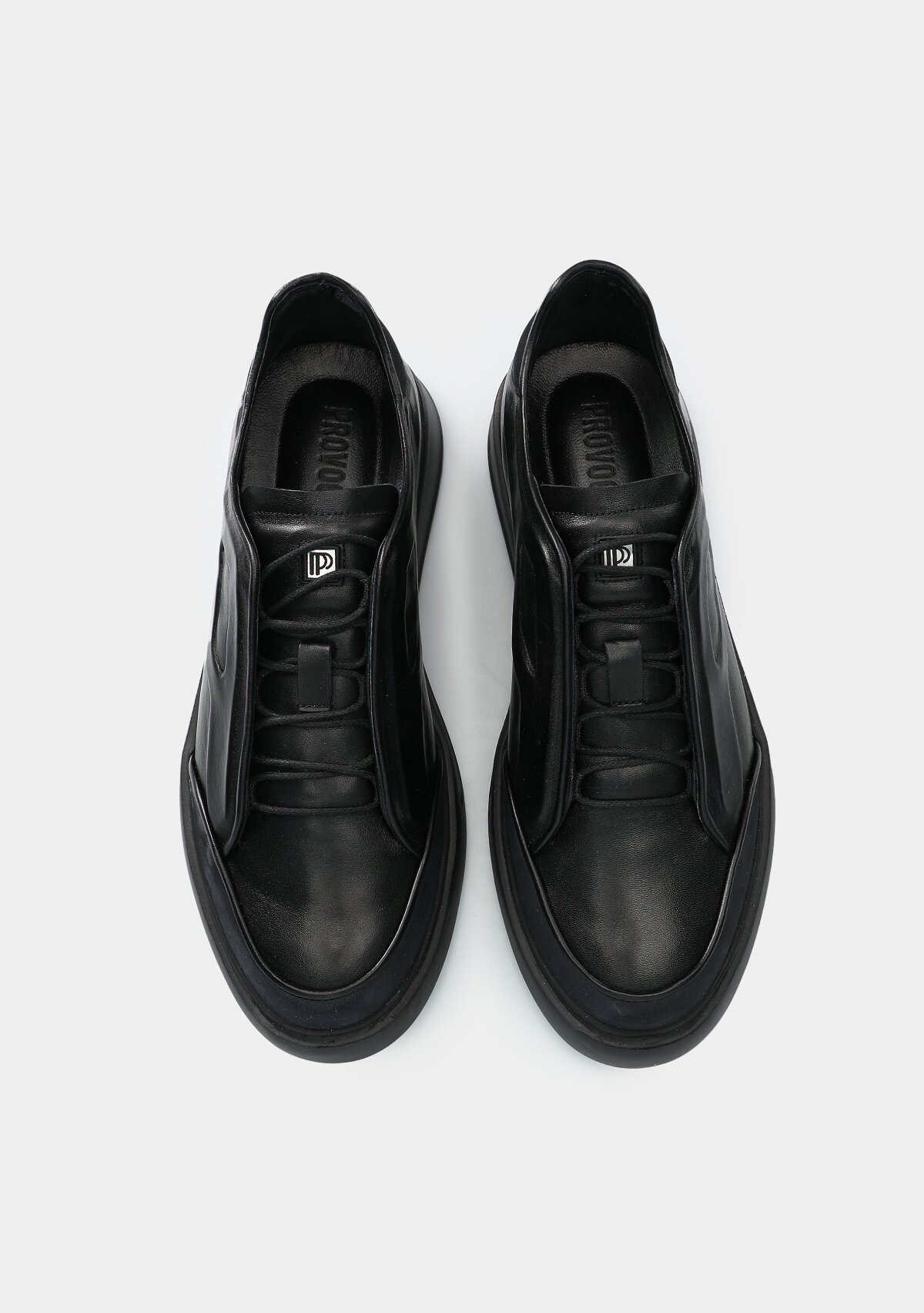 Siyah Deri Erkek Sneaker