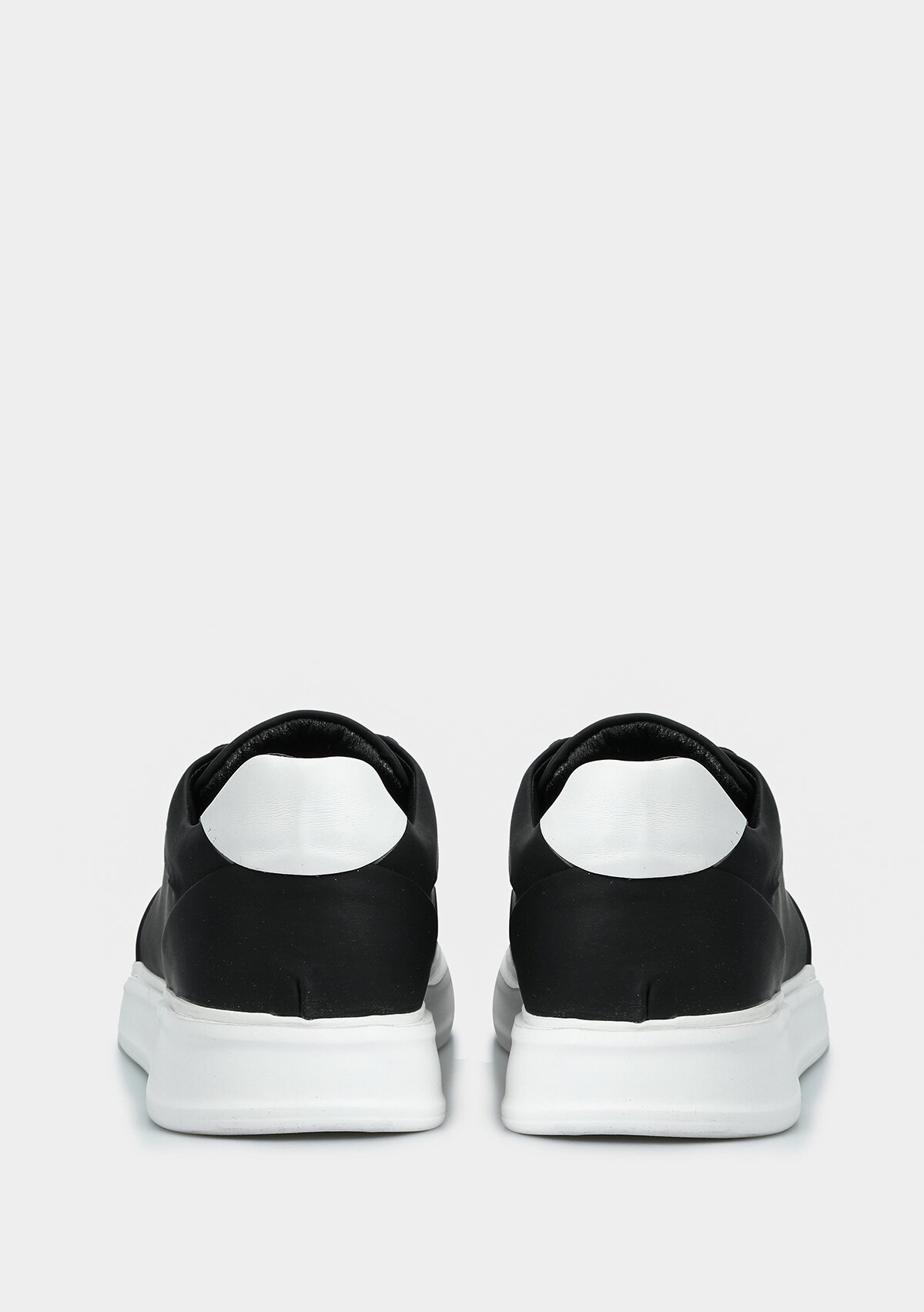 Siyah Deri Erkek Sneaker