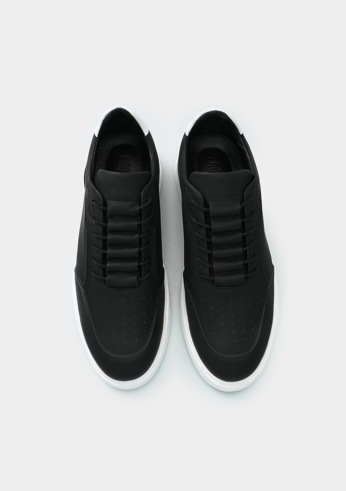 Siyah Deri Erkek Sneaker