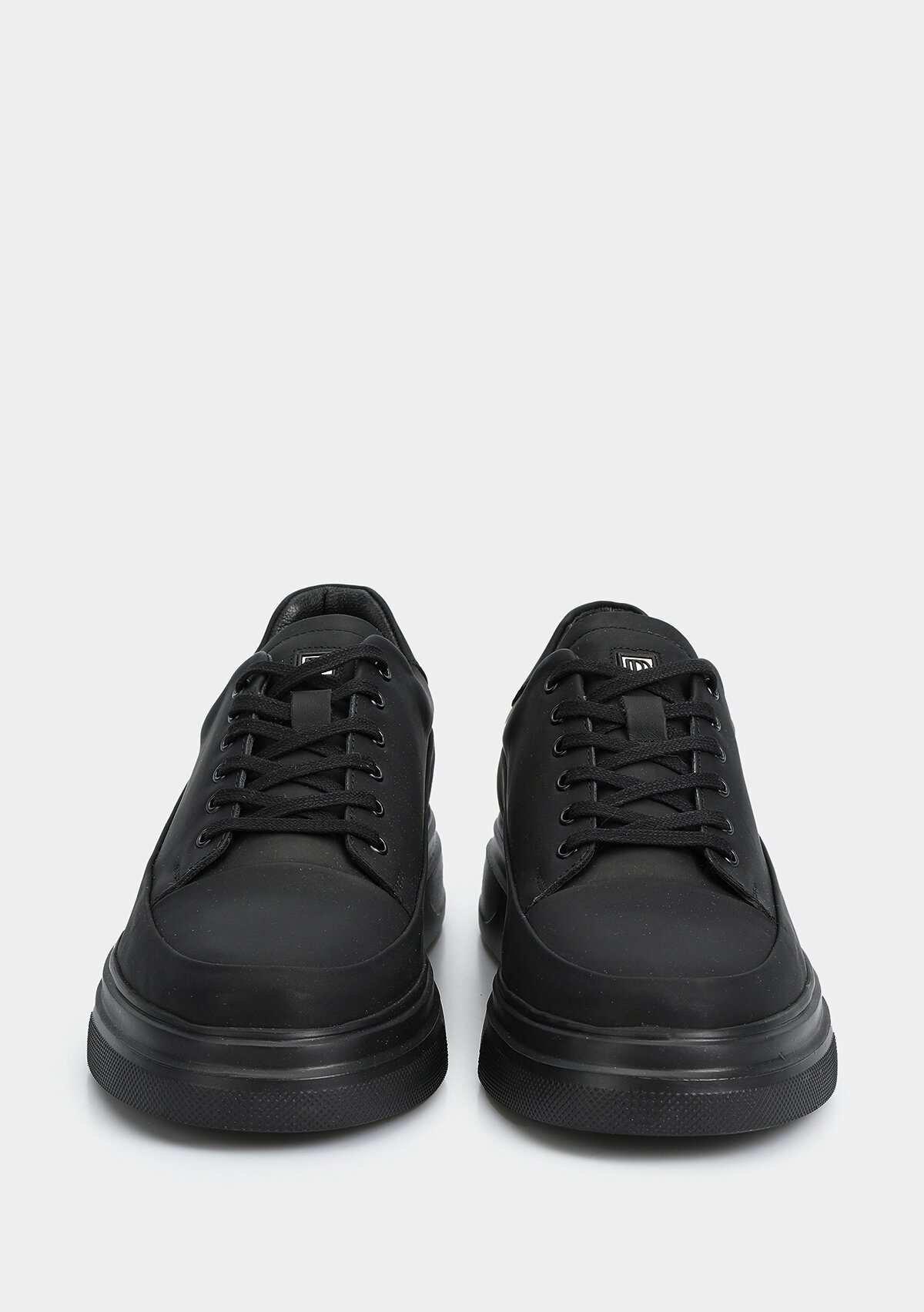 Siyah Deri Erkek Sneaker