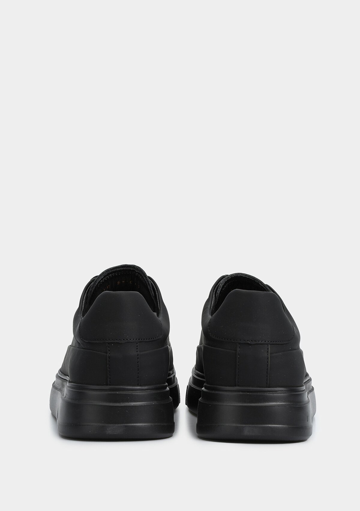 Siyah Deri Erkek Sneaker