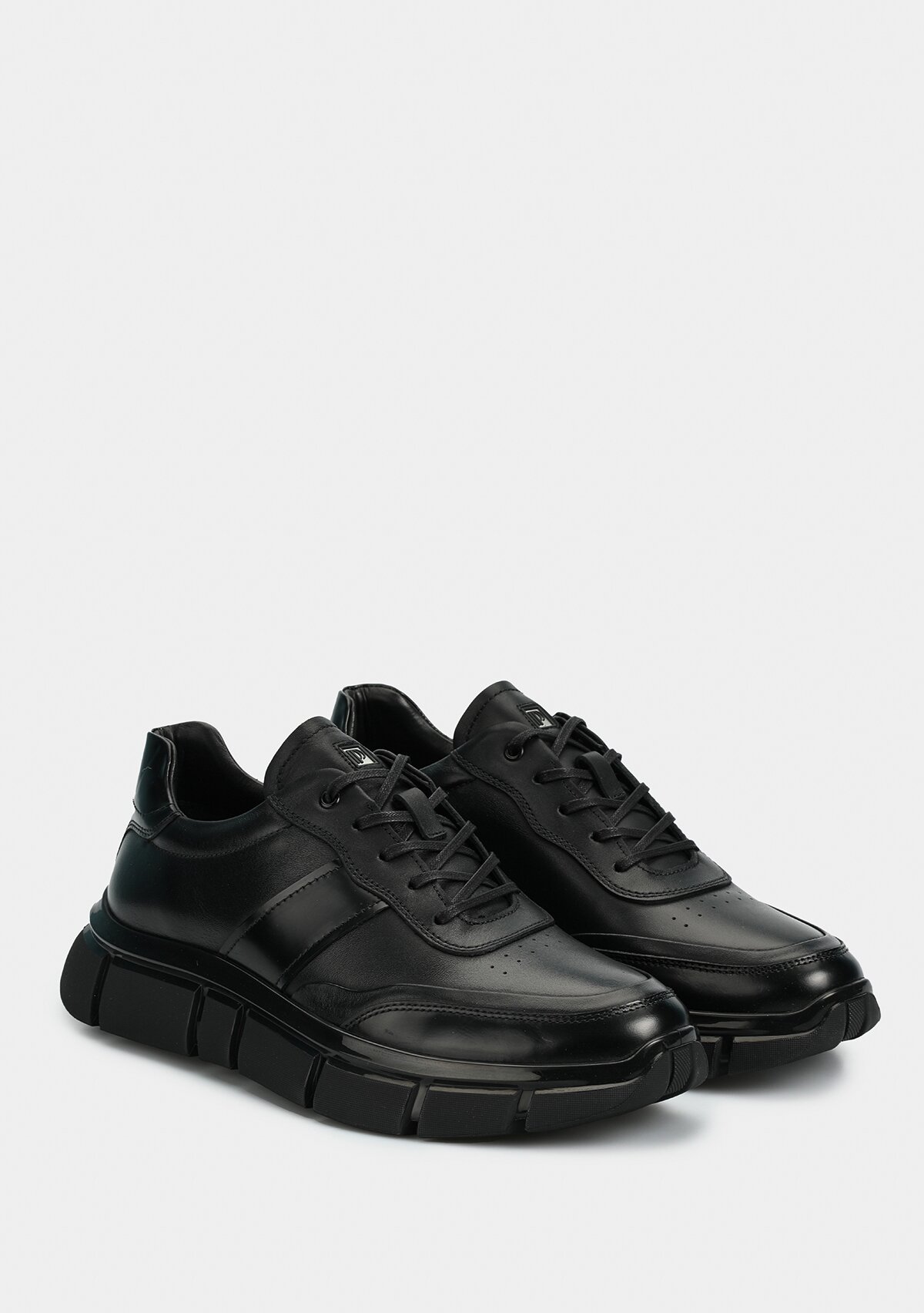 Siyah Deri Erkek Sneaker