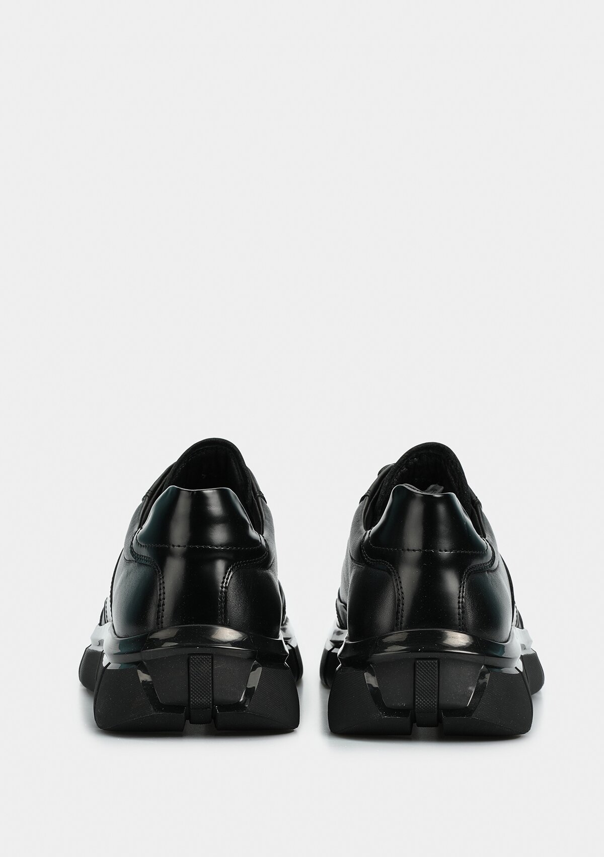 Siyah Deri Erkek Sneaker