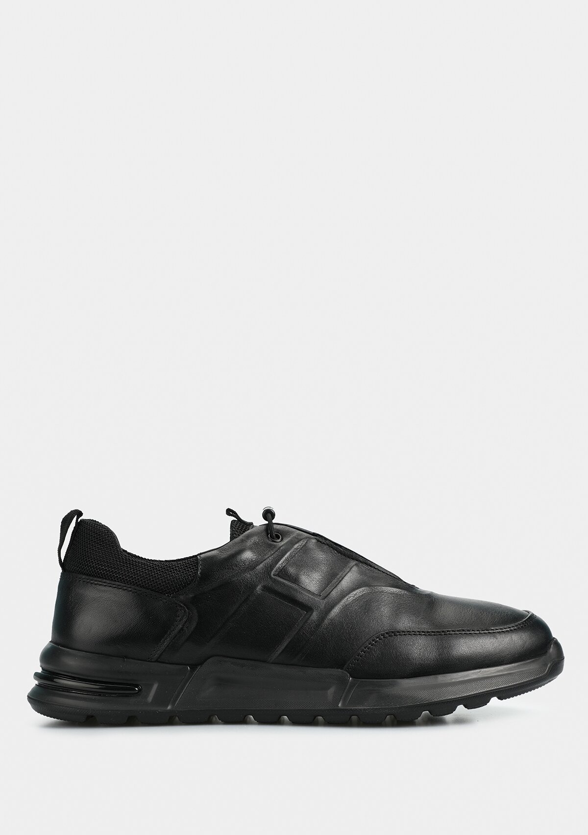 Siyah Deri Erkek Sneaker