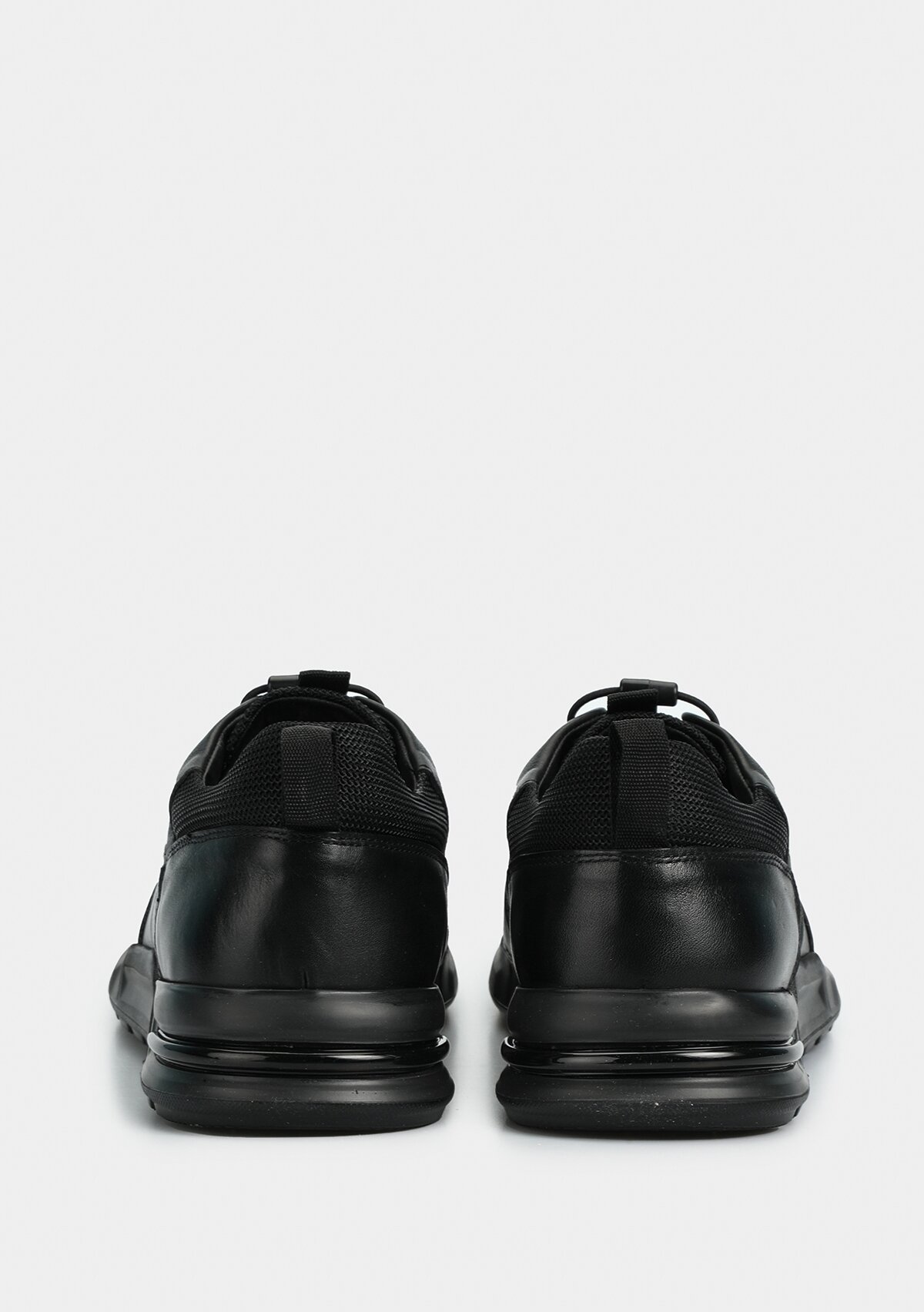 Siyah Deri Erkek Sneaker