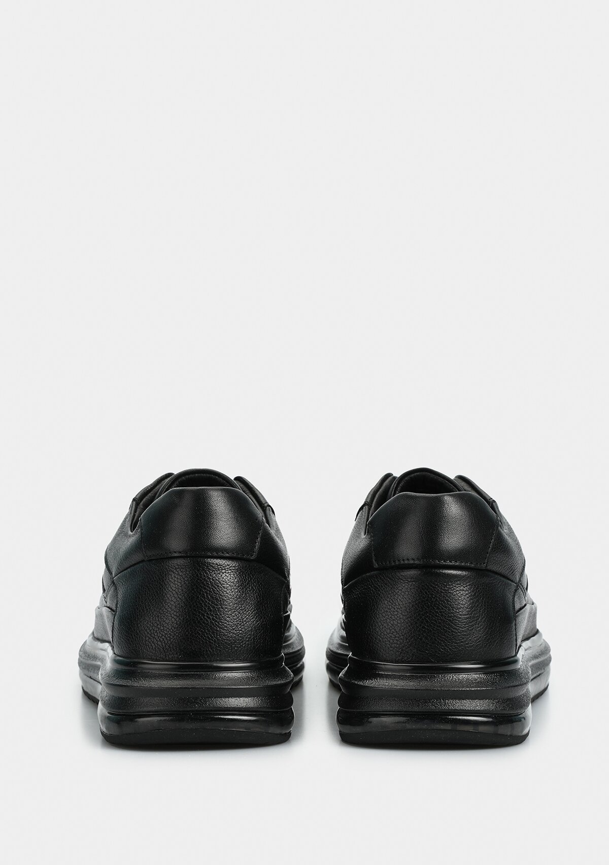 Siyah Deri Erkek Sneaker