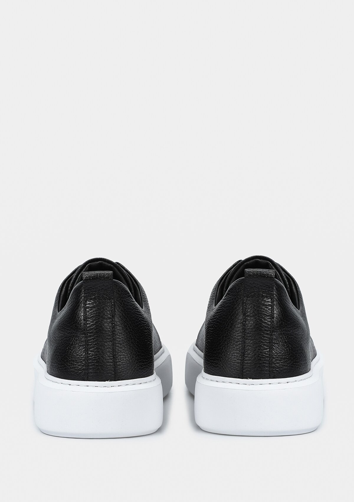 Siyah Deri Erkek Sneaker