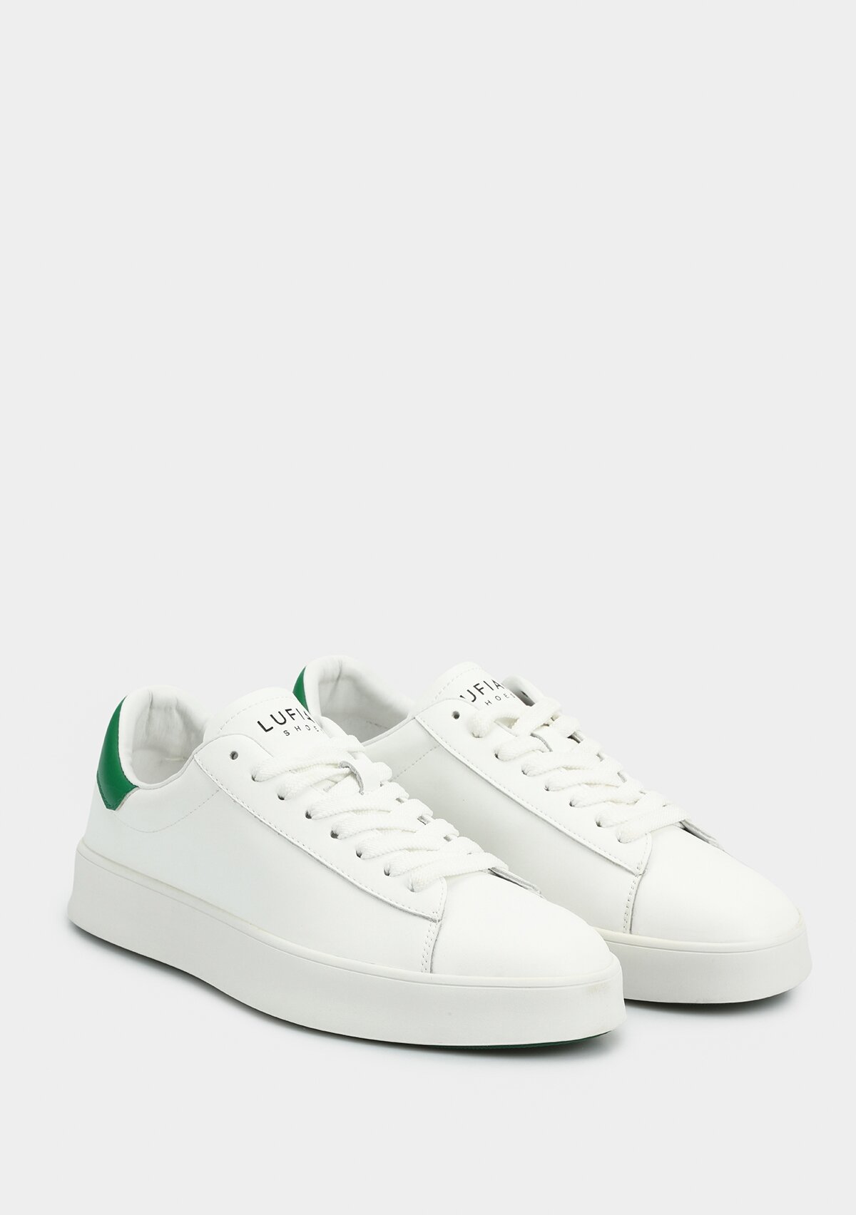 ANTON Beyaz-Yesil Deri Erkek Sneaker