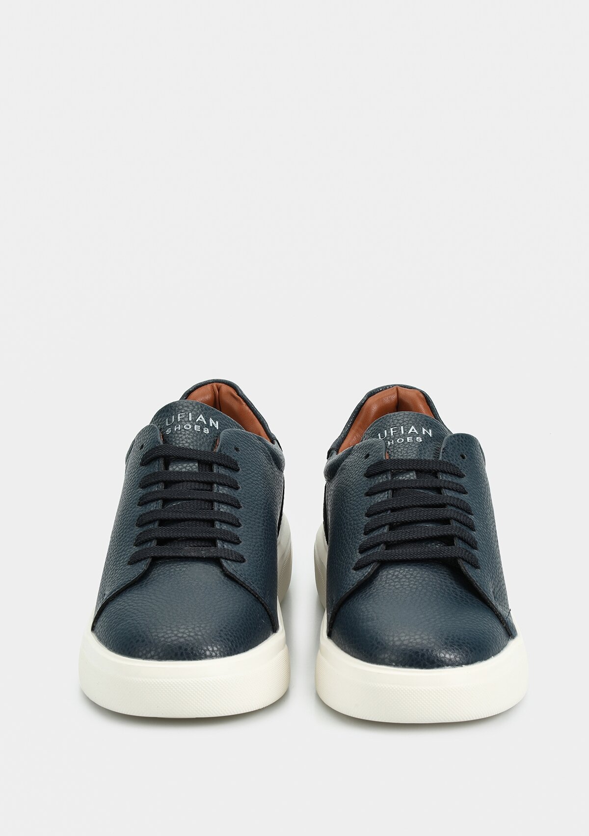 Tommy Lacivert Deri Erkek Sneaker