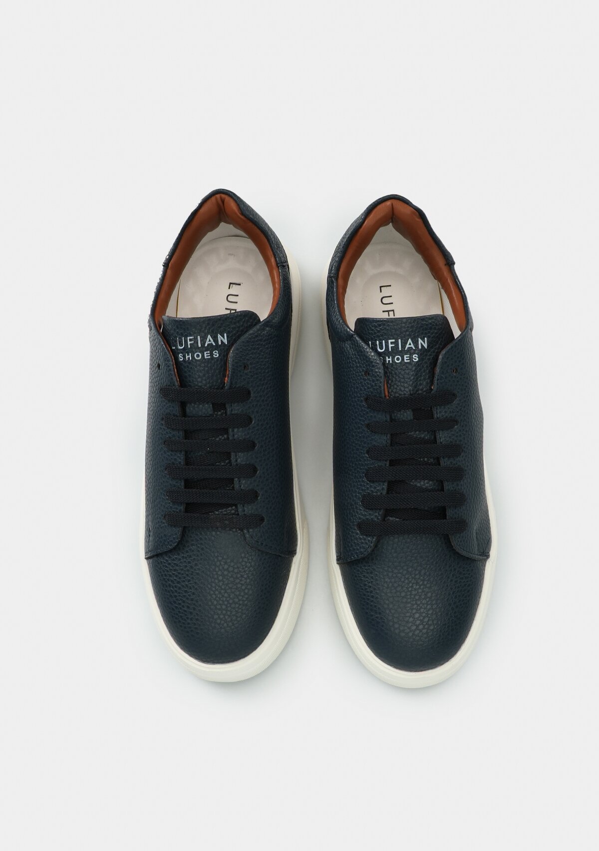 Tommy Lacivert Deri Erkek Sneaker