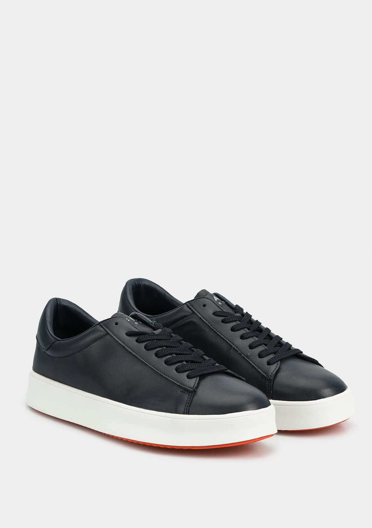 ANTON Lacivert Deri Erkek Sneaker
