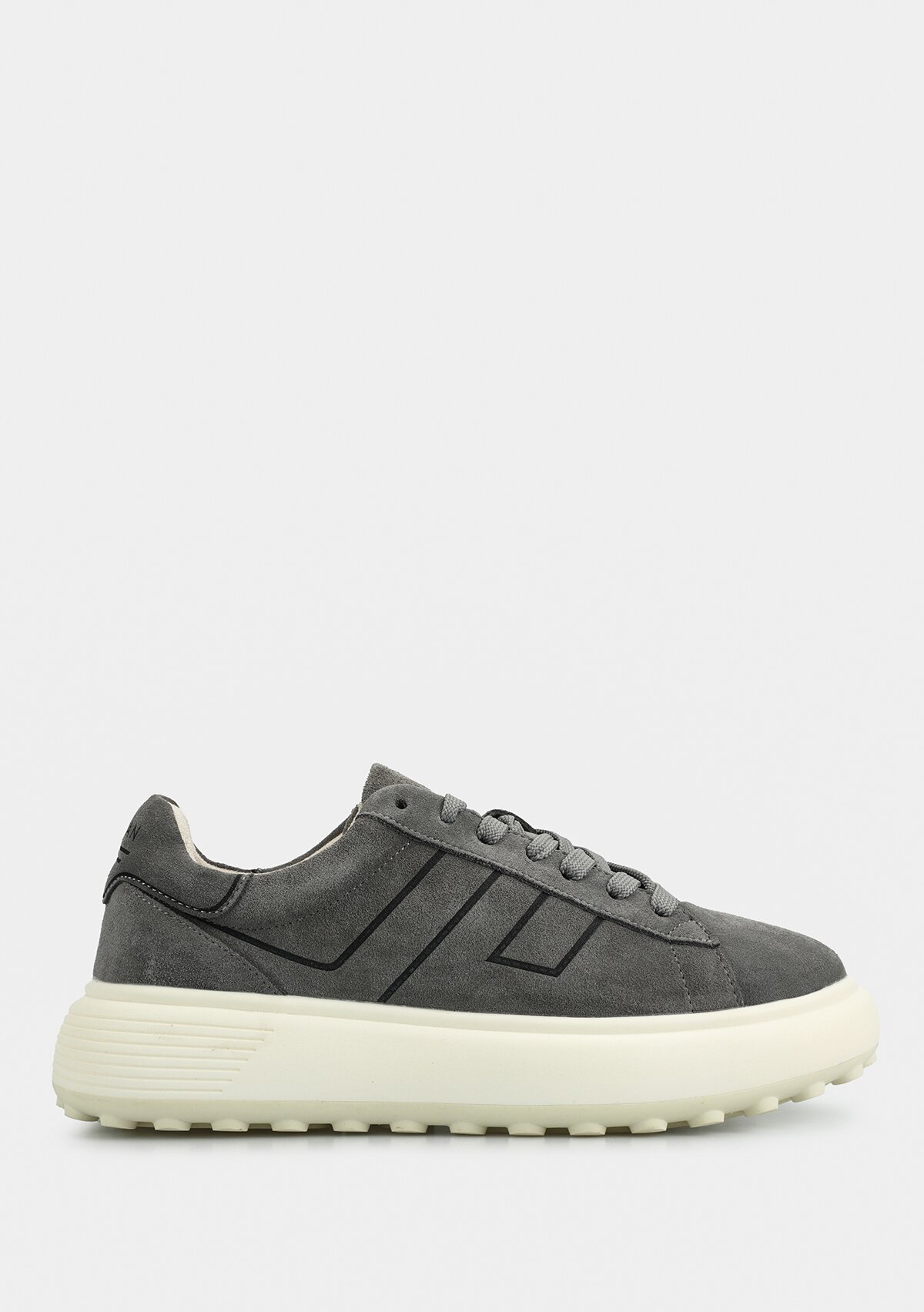 FRANK Gri Deri Erkek Sneaker