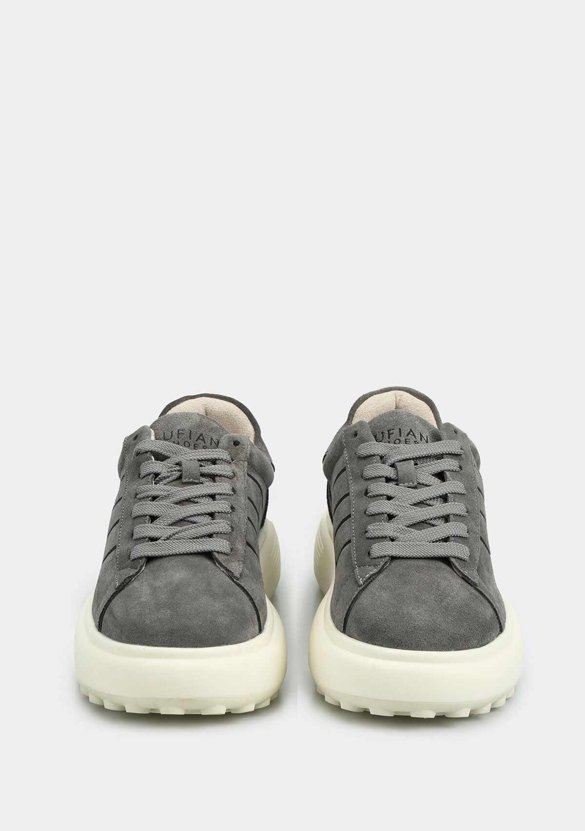 FRANK Gri Deri Erkek Sneaker