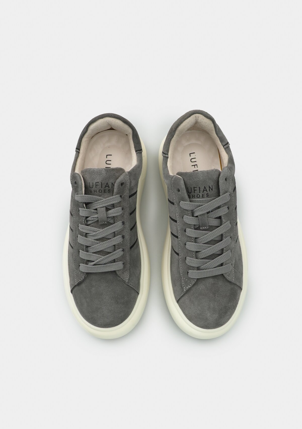 FRANK Gri Deri Erkek Sneaker