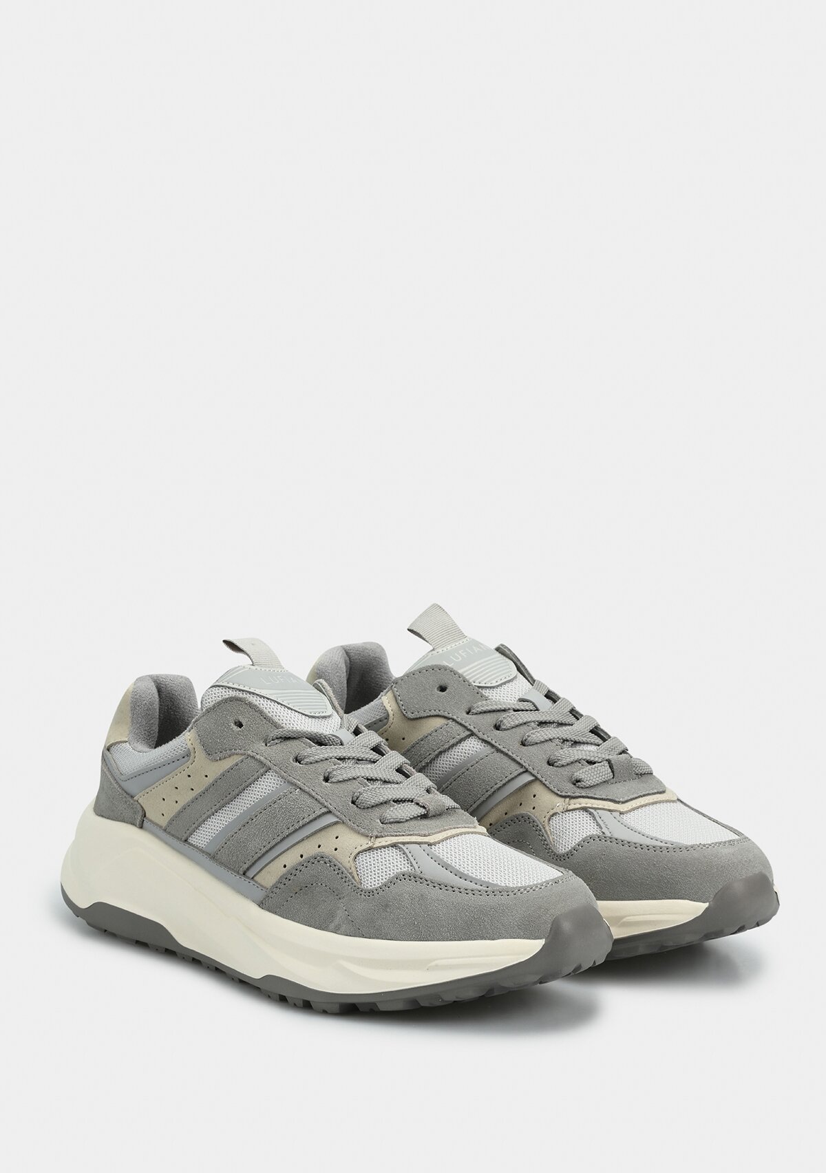 EDUARD Gri Deri Erkek Sneaker