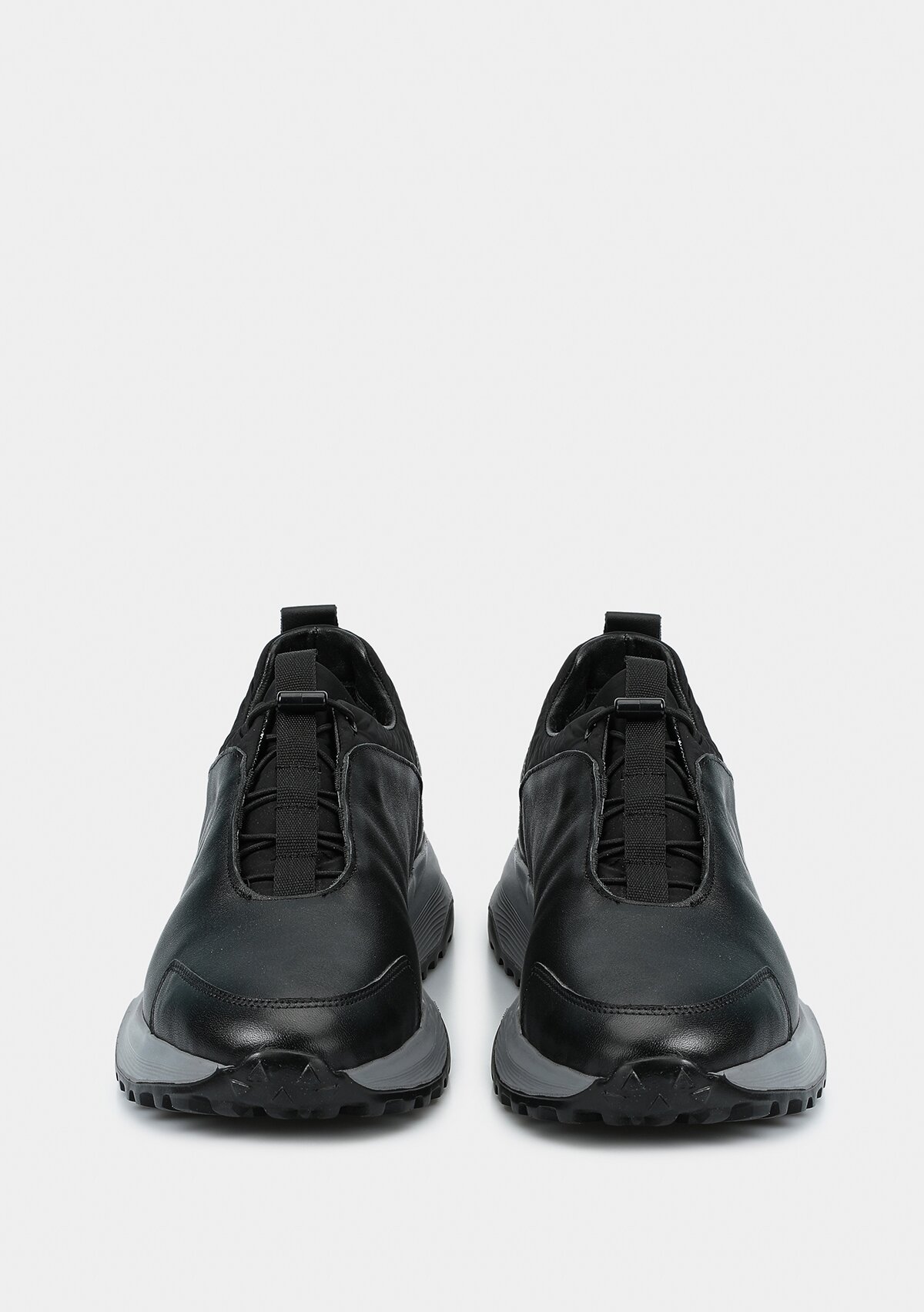 Siyah Deri Erkek Sneaker