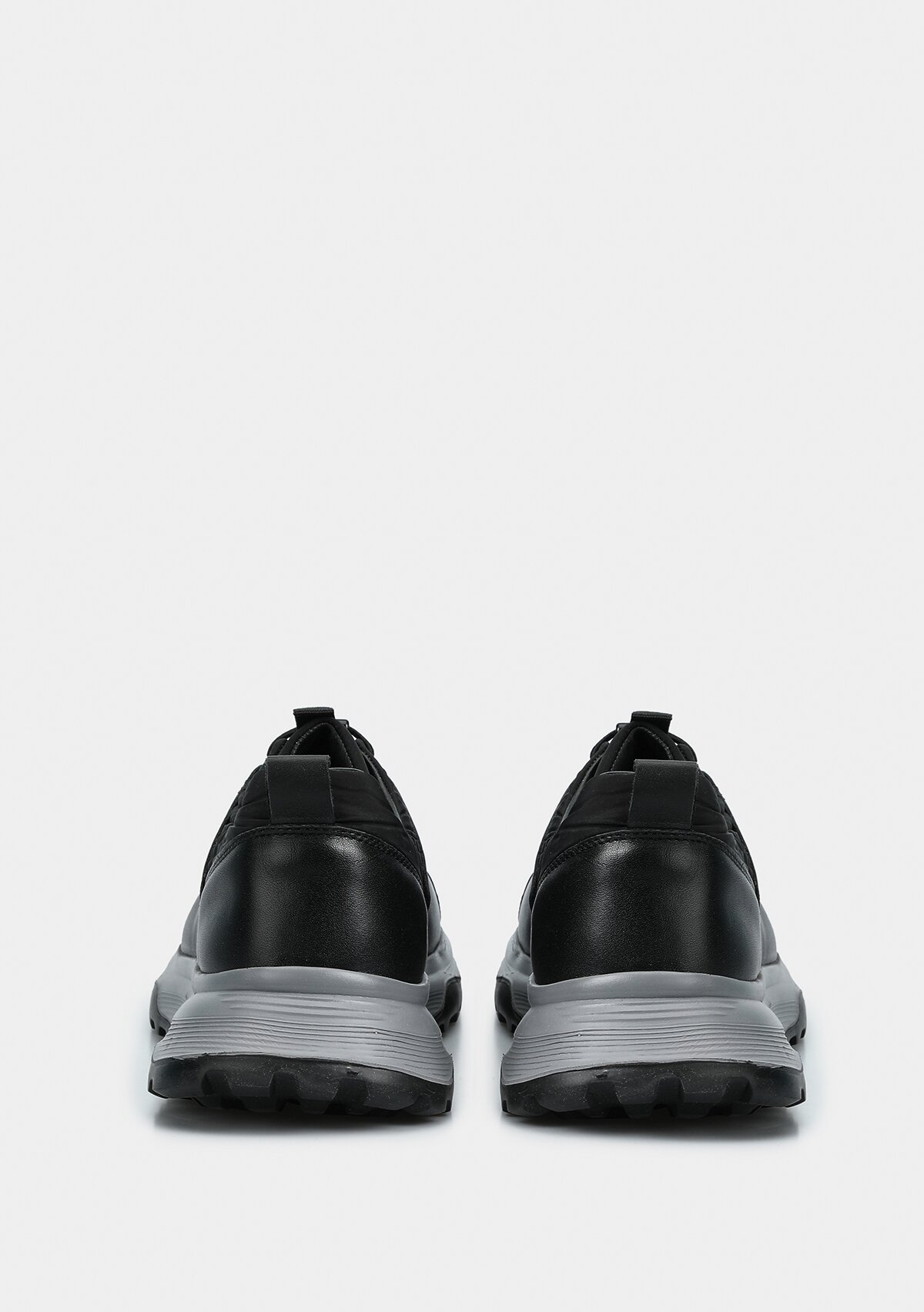 Siyah Deri Erkek Sneaker