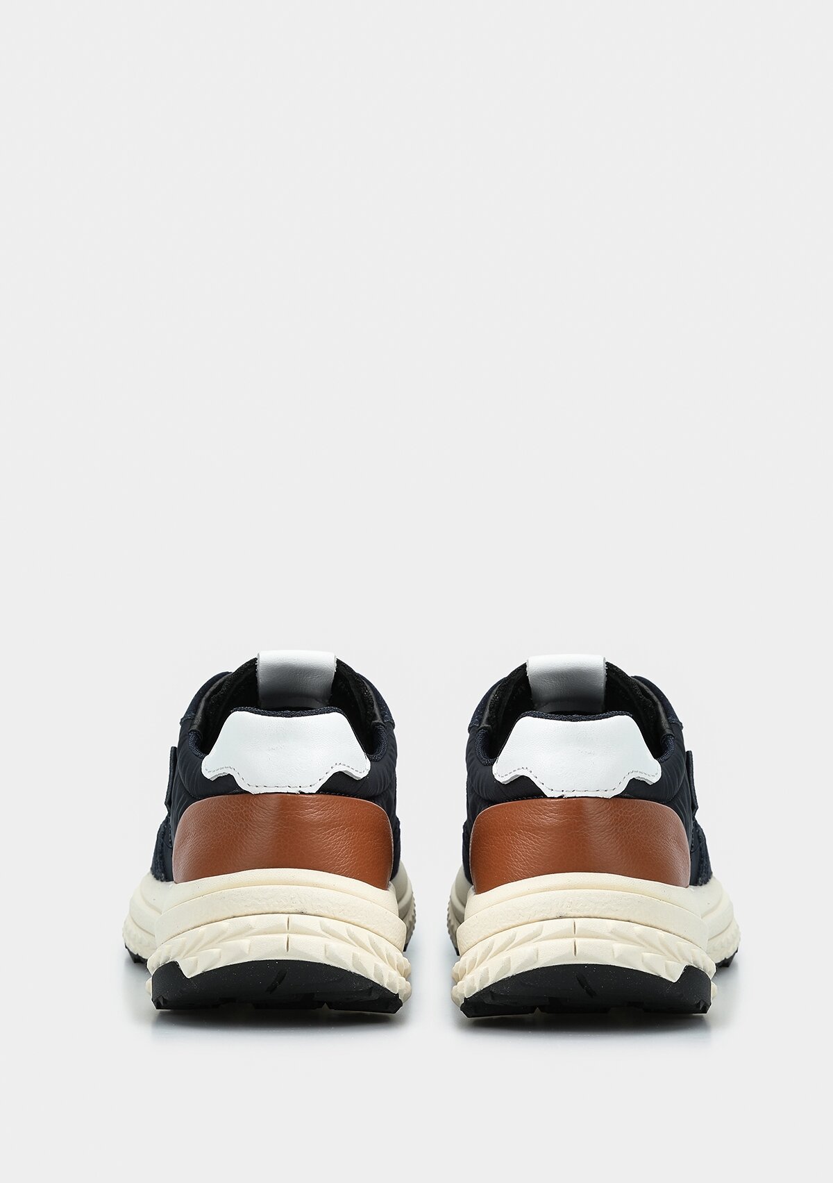 Lacivert Deri Erkek Sneaker